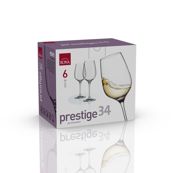 Набор из 6-ти бокалов для белого вина, серия Prestige, 340 мл, Rona, фото , изображение 3