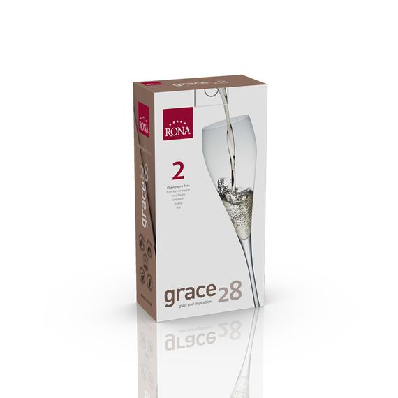 Набор из 2-х бокалов для шампанского, серия Grace, 280 мл, Rona, фото , изображение 3