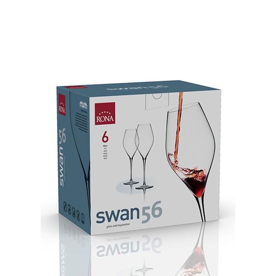 Набор из 6-ти бокалов для вина Swan 560 мл, D 93 мм, H 267 мм, Rona, фото , изображение 2