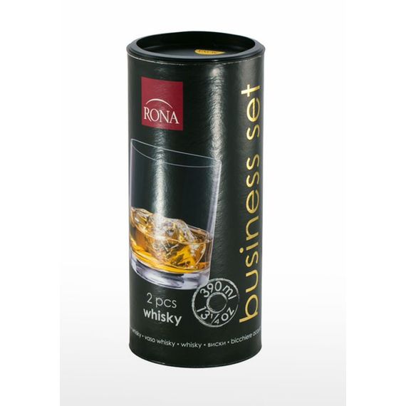Набор из 2-х стаканов для виски серии Classic в тубусе, объем 390 ml, Rona, фото , изображение 3